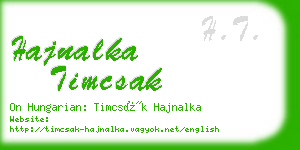 hajnalka timcsak business card